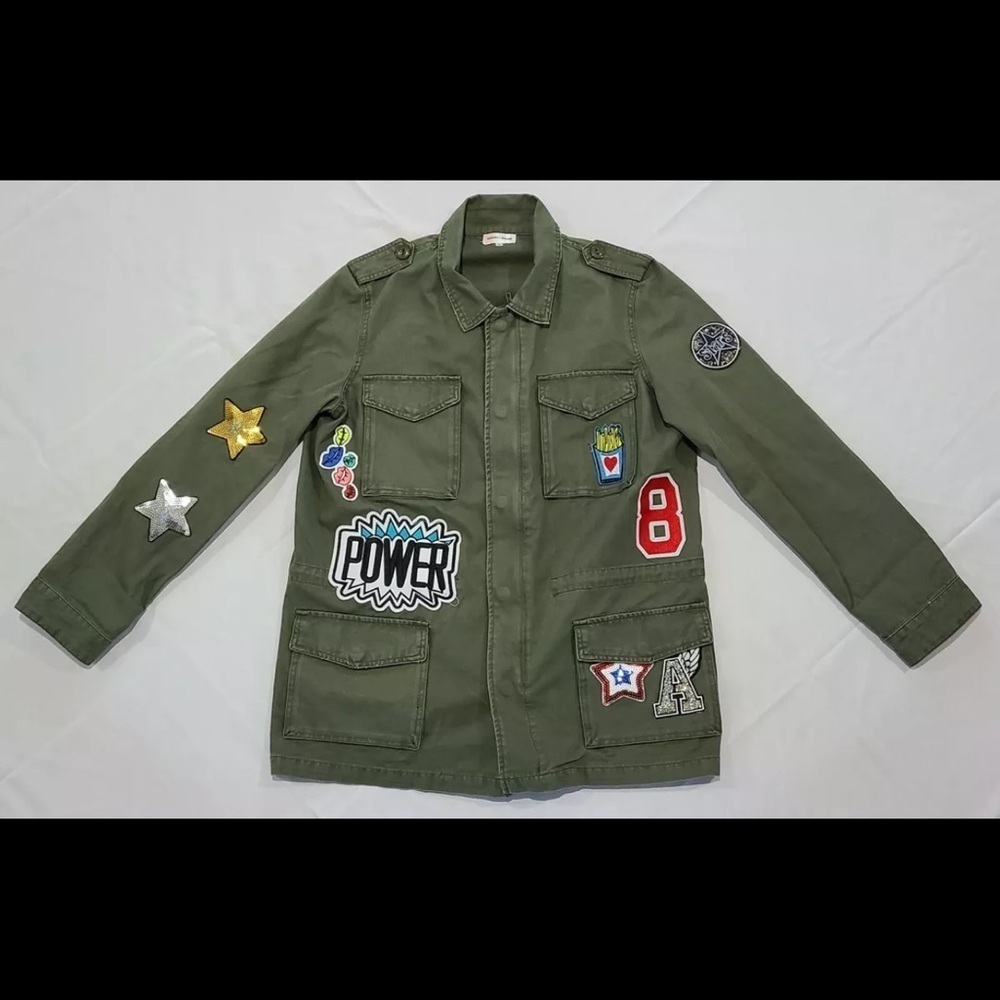 Sunset + Spring Green Patch Jacket Women's Size Xs - image 1